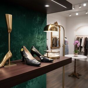 Upcycled 80s Black Pumps White & Yellow Science STEM Symbols Yellow Bottoms 7.5